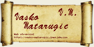 Vasko Matarugić vizit kartica